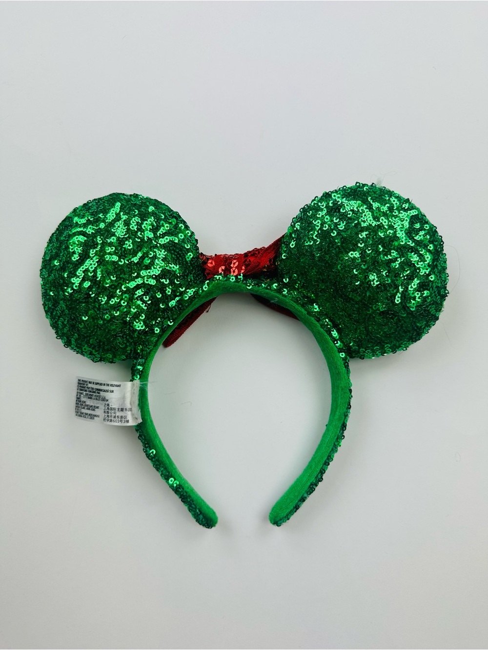 Disney Parks Christmas Sequin Minnie Mouse Ears Headband - Picture 5 of 8